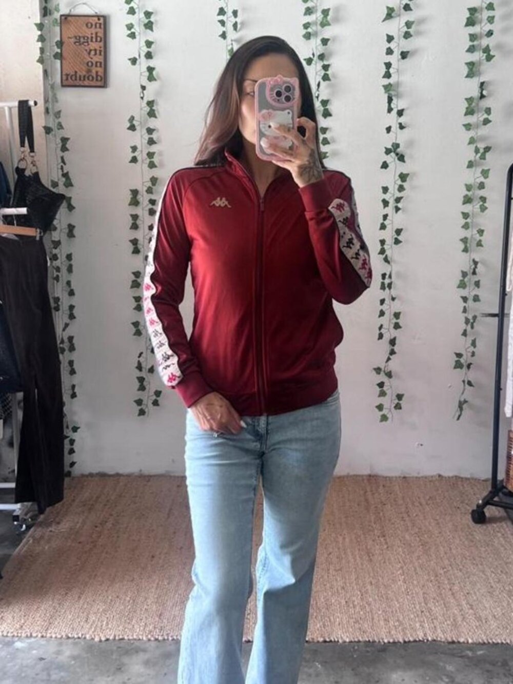 Vintage Kappa Giacca burgundy track jacket size medium